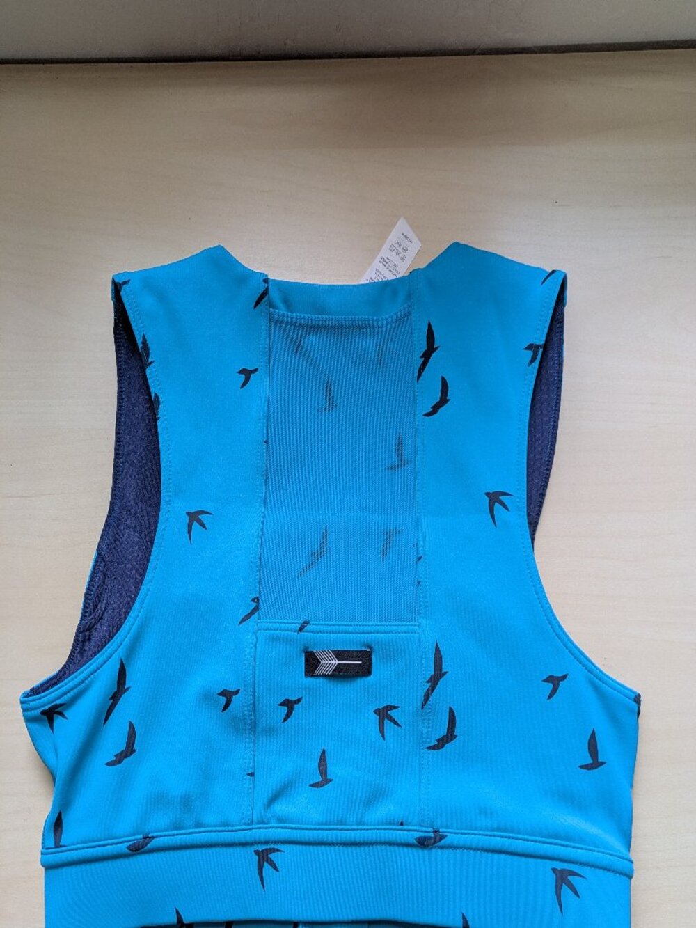 Oiselle Pockito Power 2.0 Zip Front Sports Bra Blue NWOT Women's Size 6 - Picture 4 of 9
